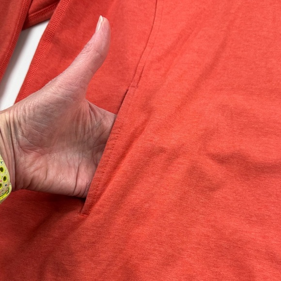 Rare Lululemon Orange Hooded Sweatshirt with Satin Trim - Picture 7 of 12